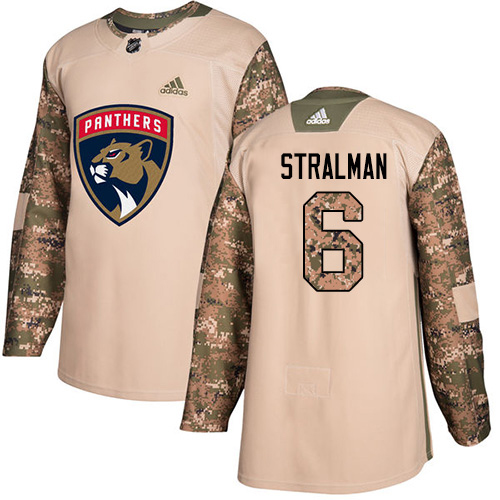 Adidas Panthers #6 Anton Stralman Camo Authentic 2017 Veterans Day Stitched Youth NHL Jersey